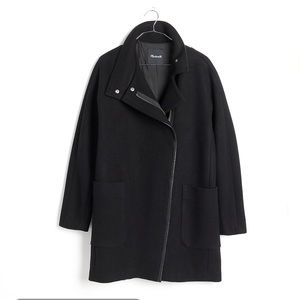 Madewell City Grid Coat Black size 0